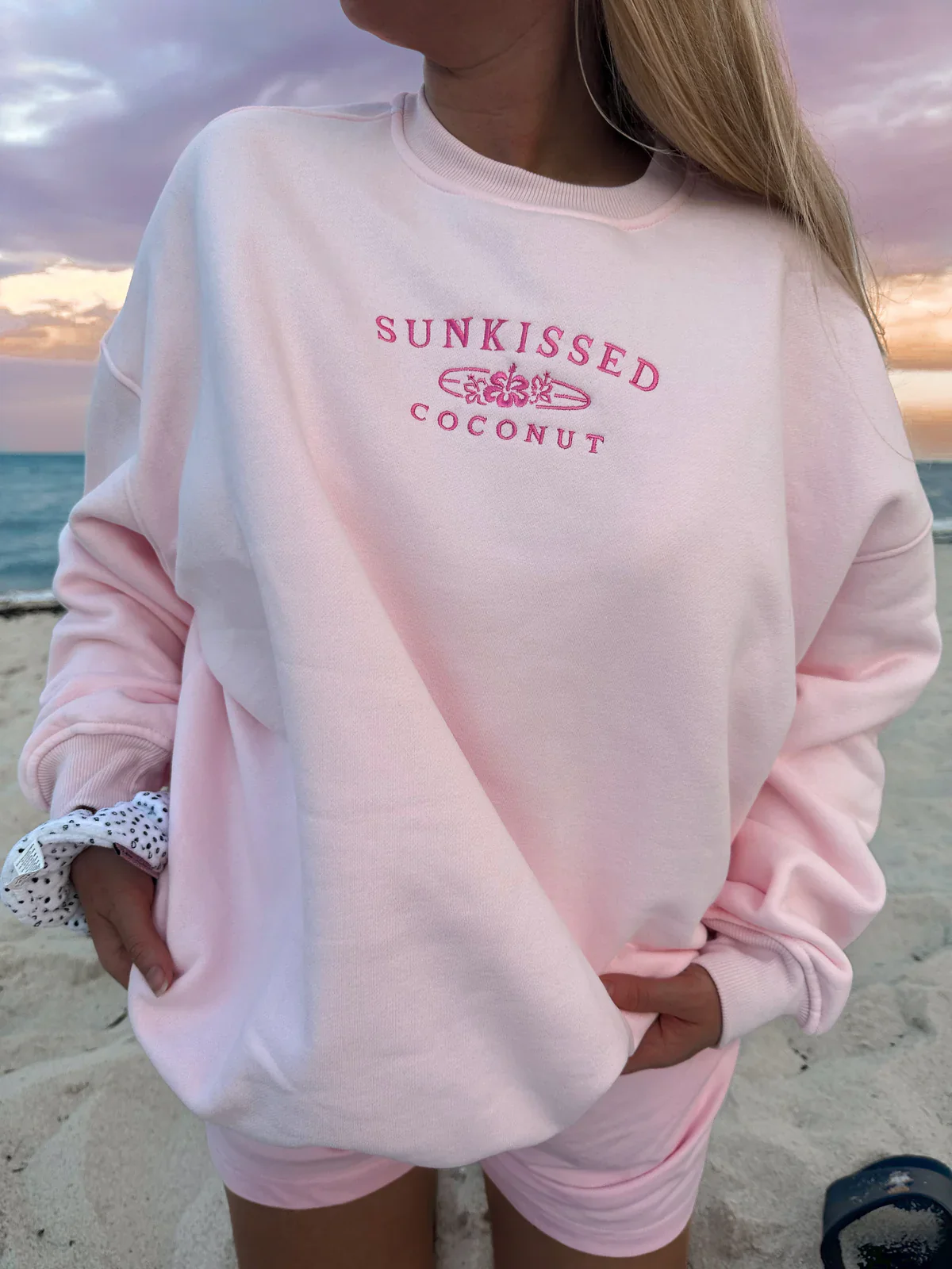 Sunkissedcoconut Embroider Oversized Crewneck Sweatshirt - Image 20