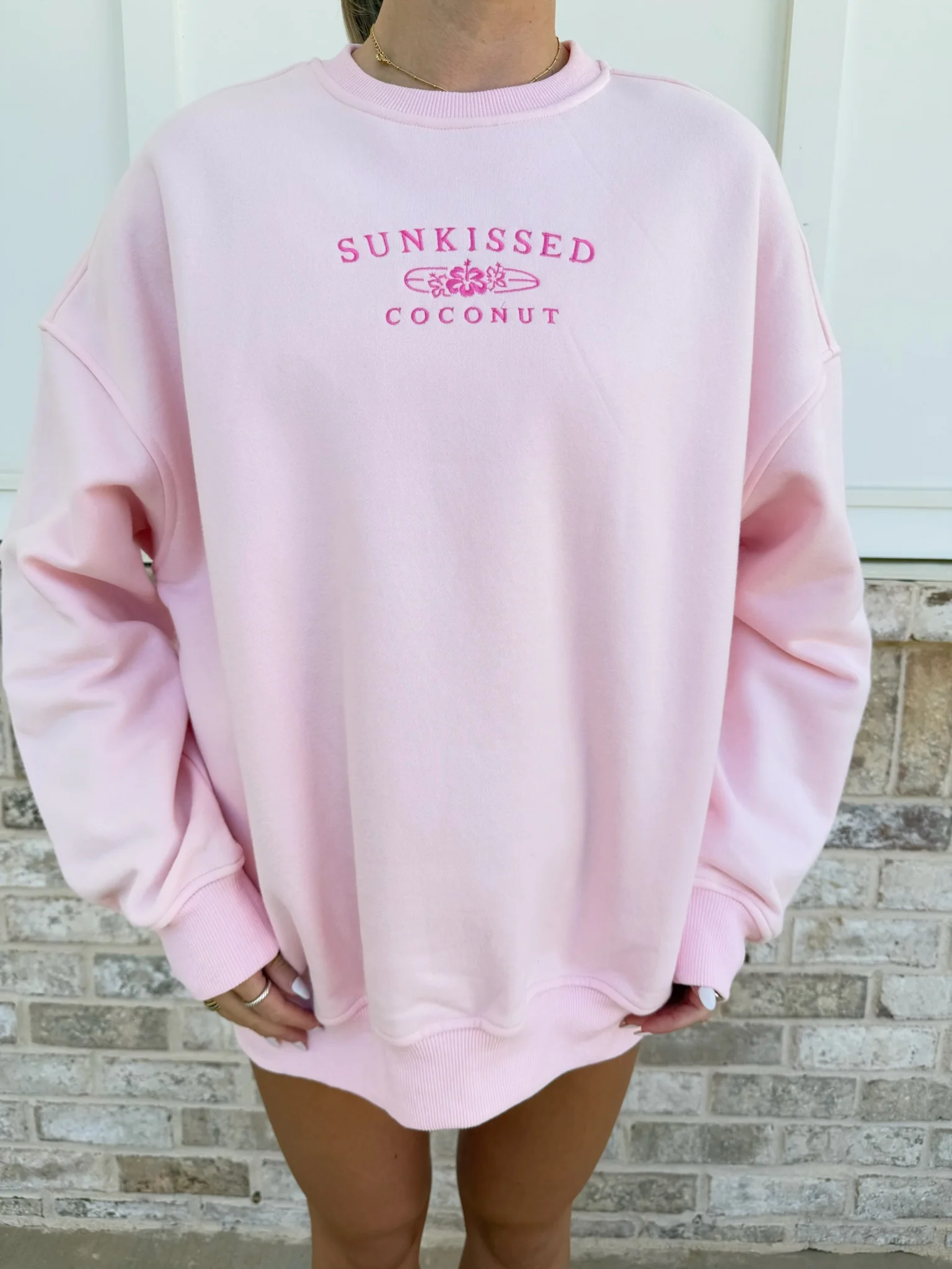Sunkissedcoconut Embroider Oversized Crewneck Sweatshirt - Image 26
