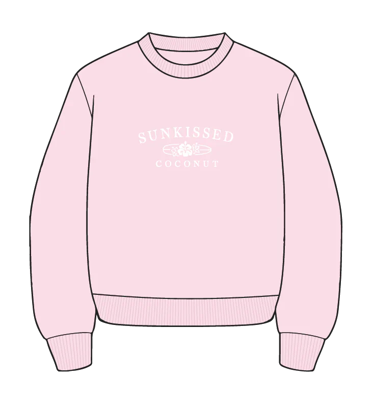 Sunkissedcoconut Embroider Oversized Crewneck Sweatshirt - Image 3