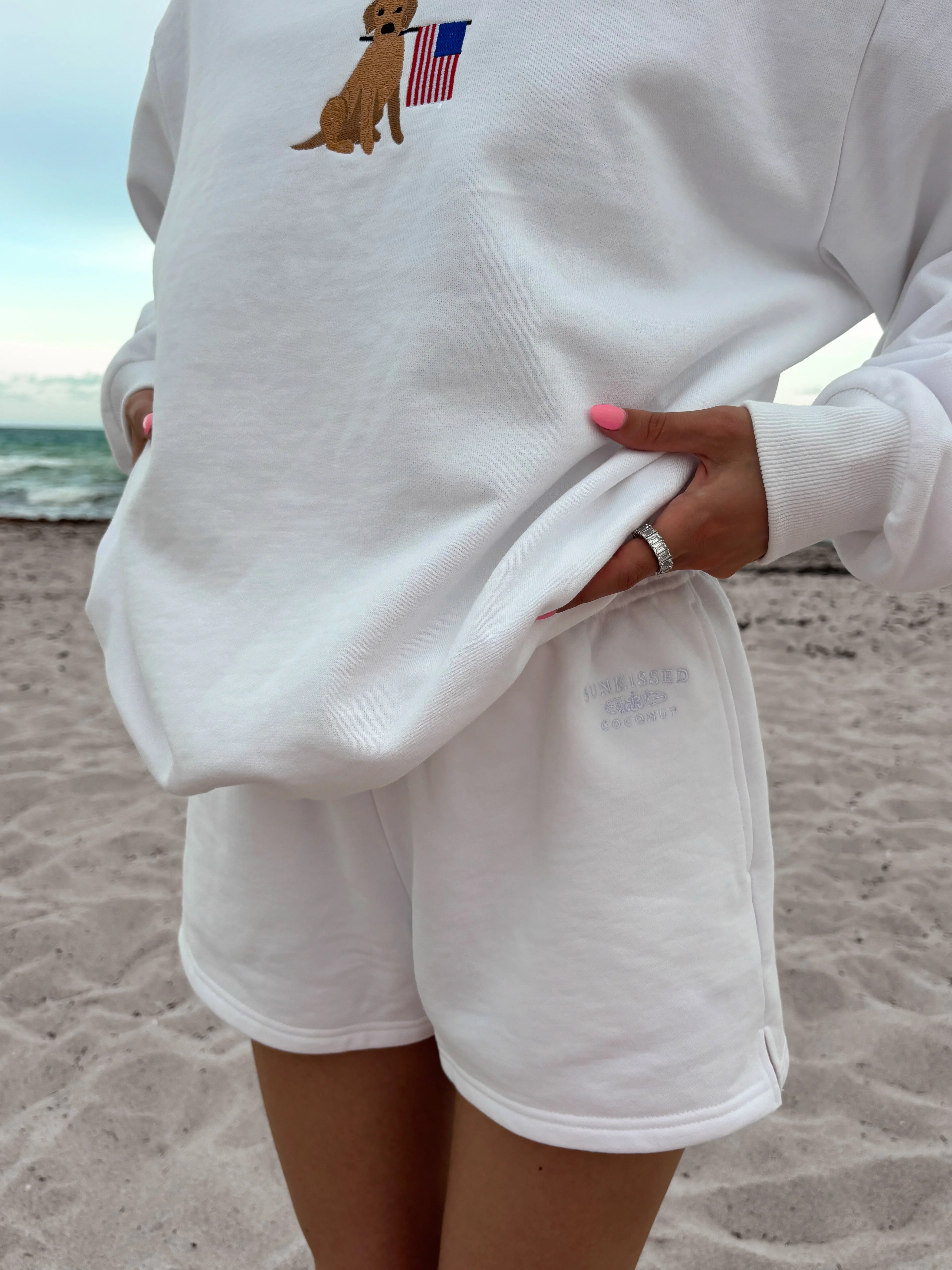Sunkissedcoconut Embroidered Sweat Shorts 100% Cotton - Image 30