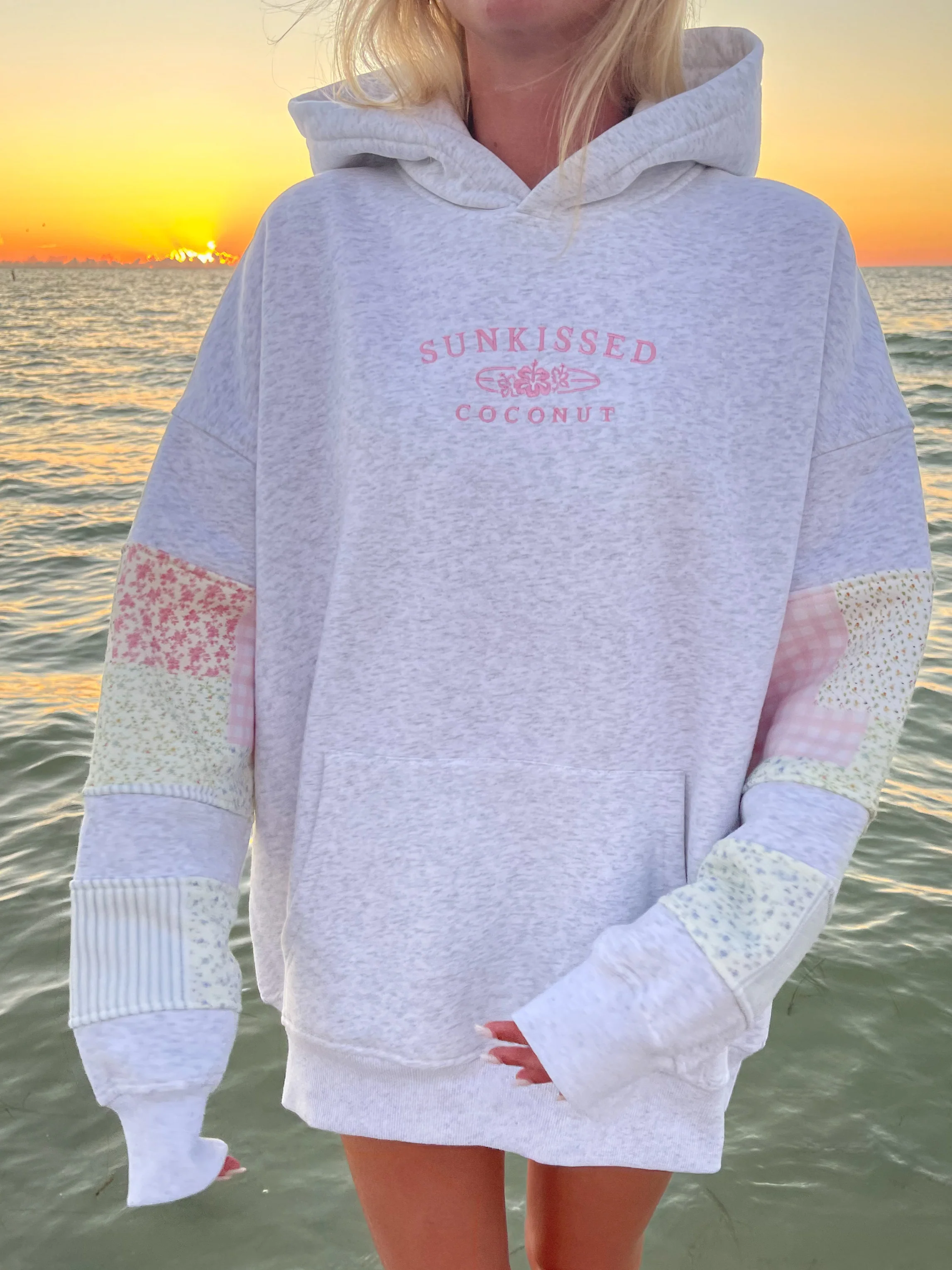 Sunkissedcoconut Quilted Pastel Embroidered Hoodie - Image 9