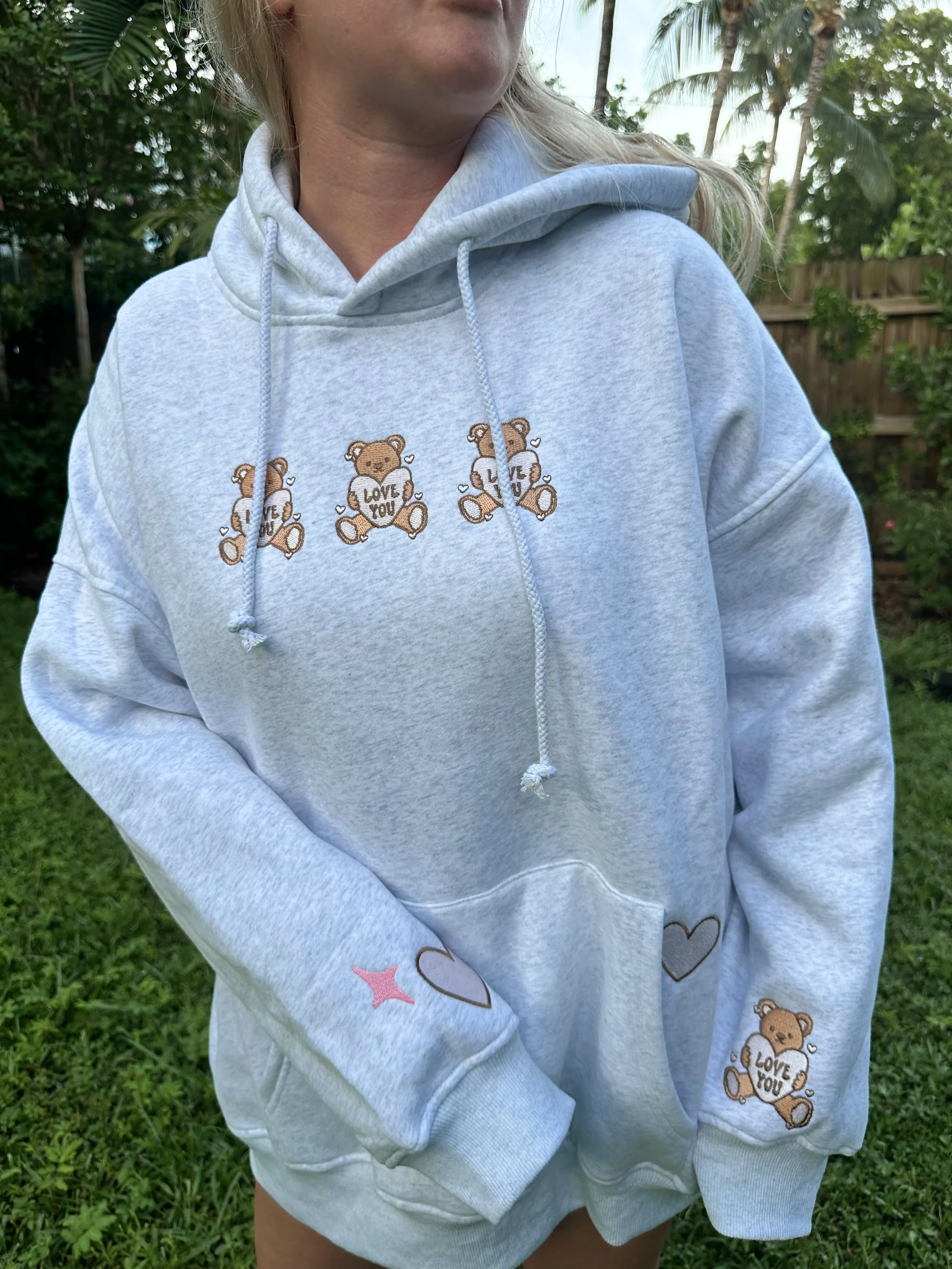 Teddy Bear Embroider Hoodie - Image 11