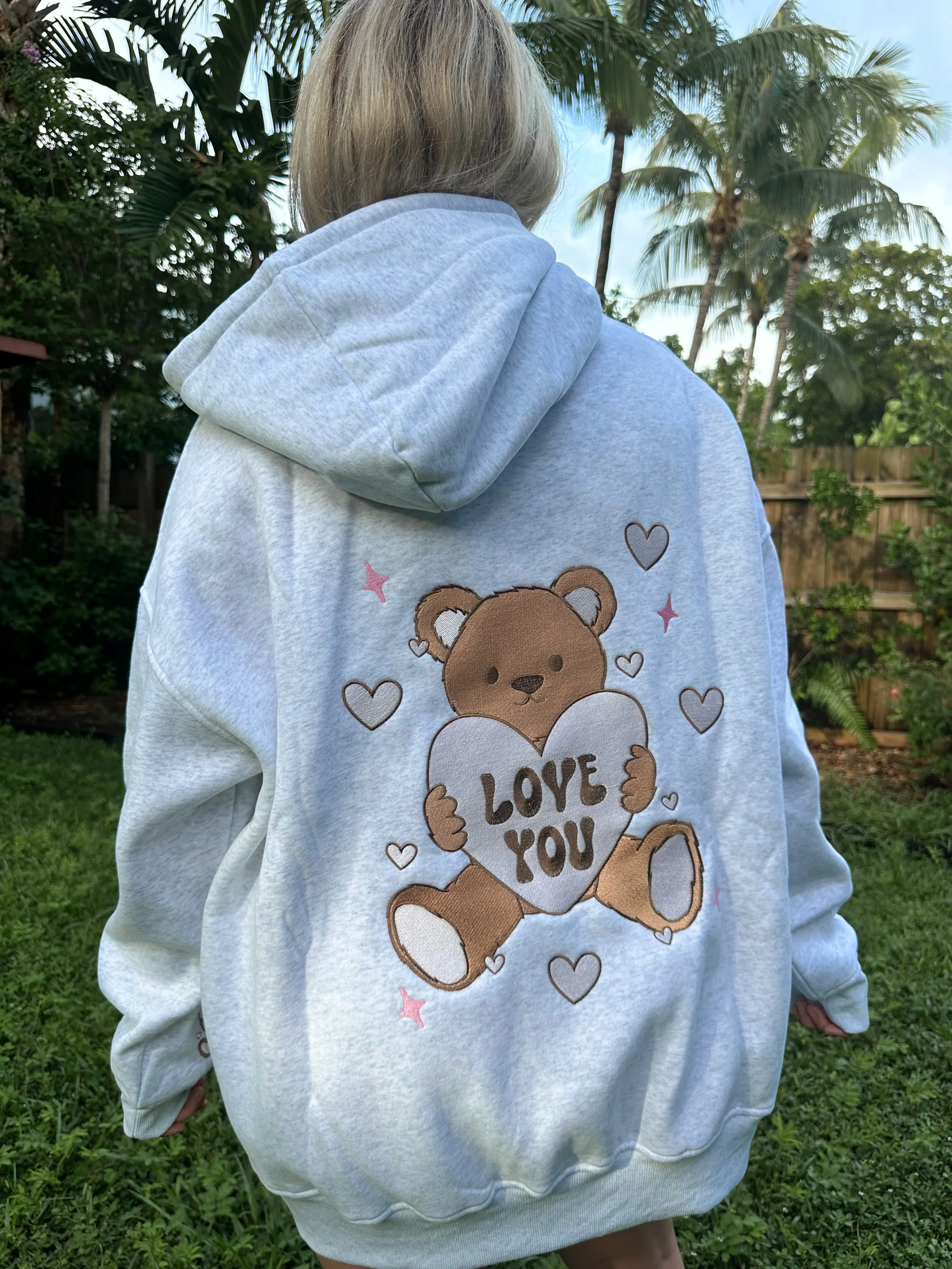 Teddy Bear Embroider Hoodie - Image 4
