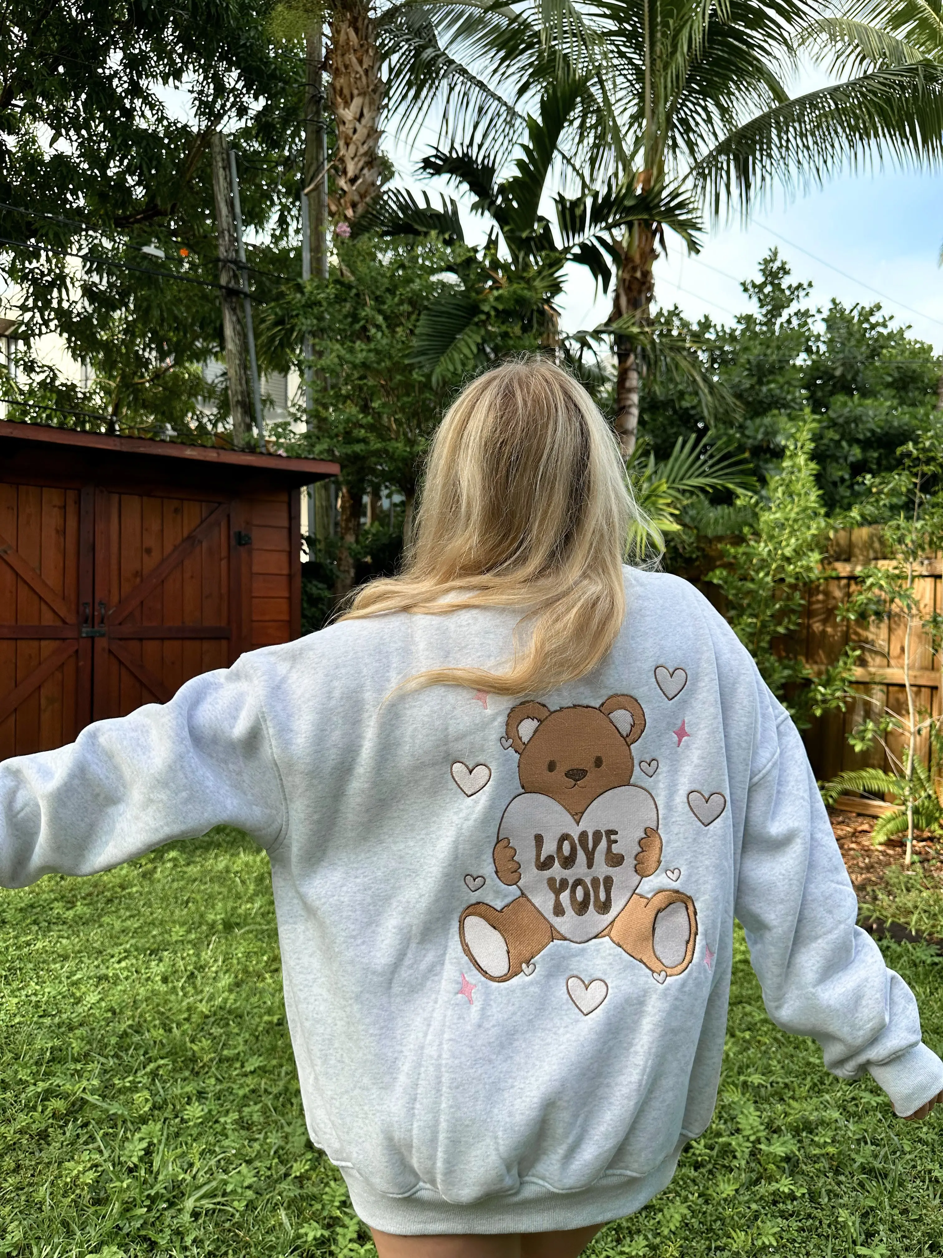 Teddy Bear Embroider Sweatshirt - Image 2