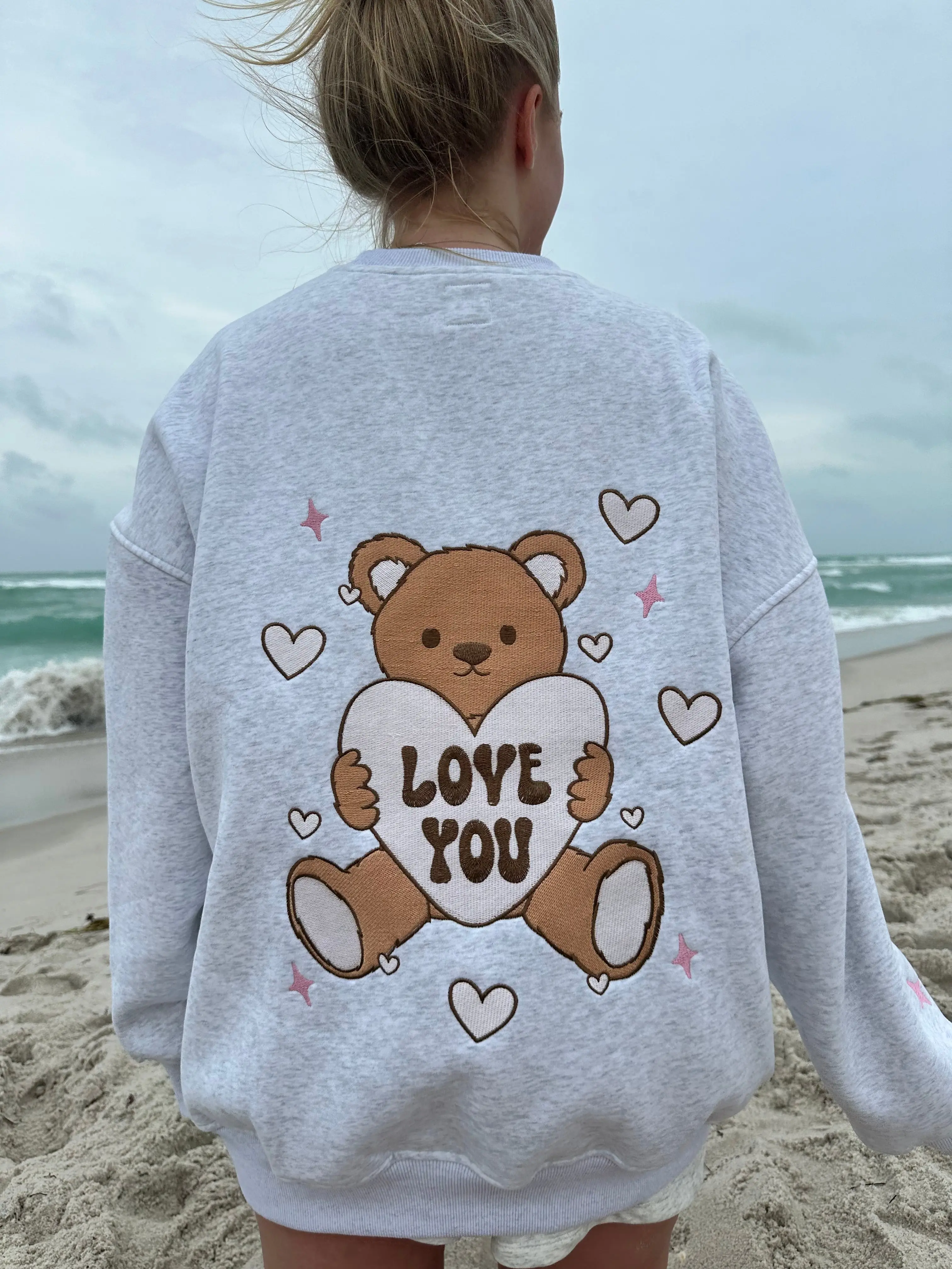 Teddy Bear Embroider Sweatshirt - Image 3