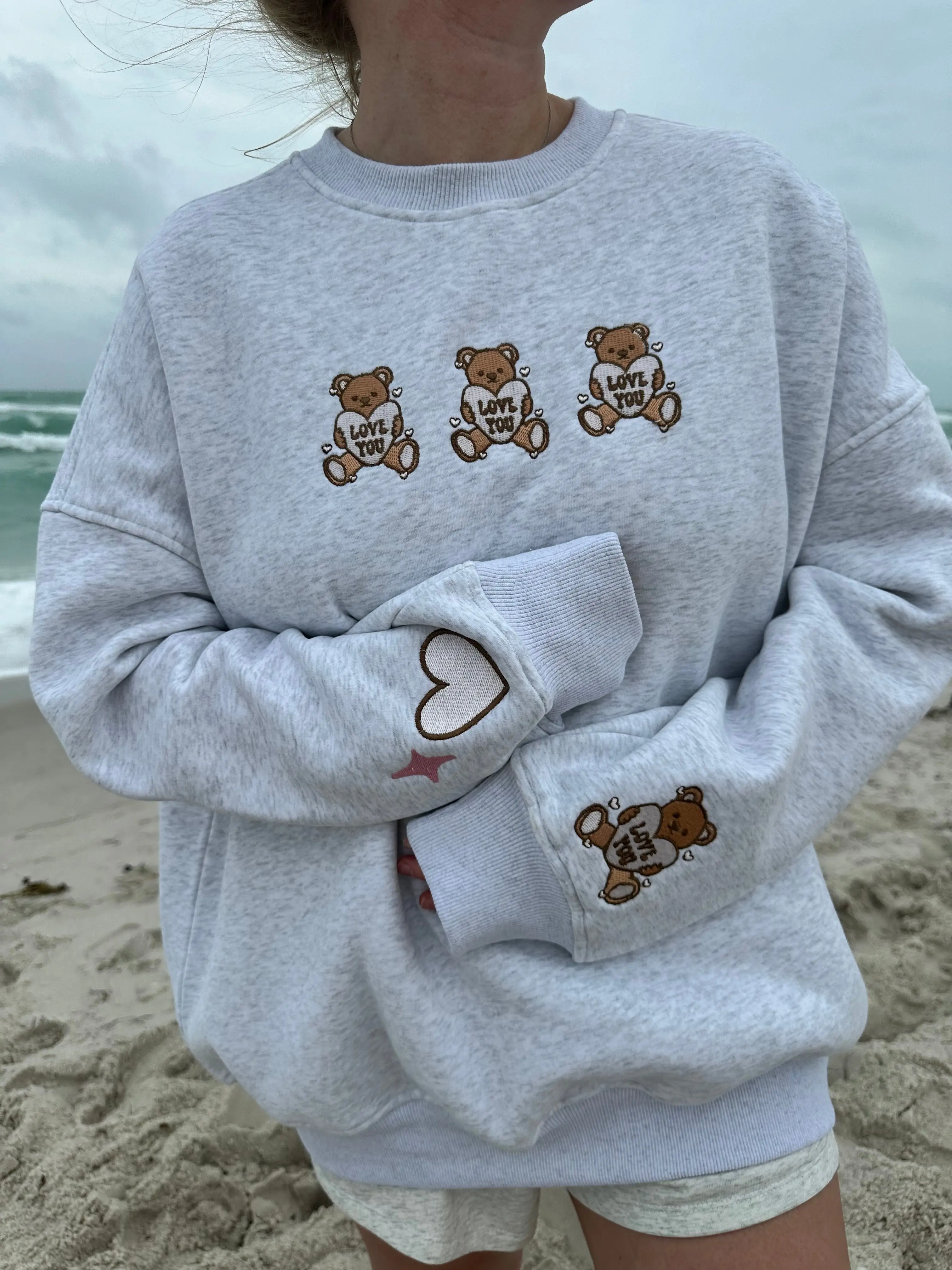 Teddy Bear Embroider Sweatshirt - Image 4
