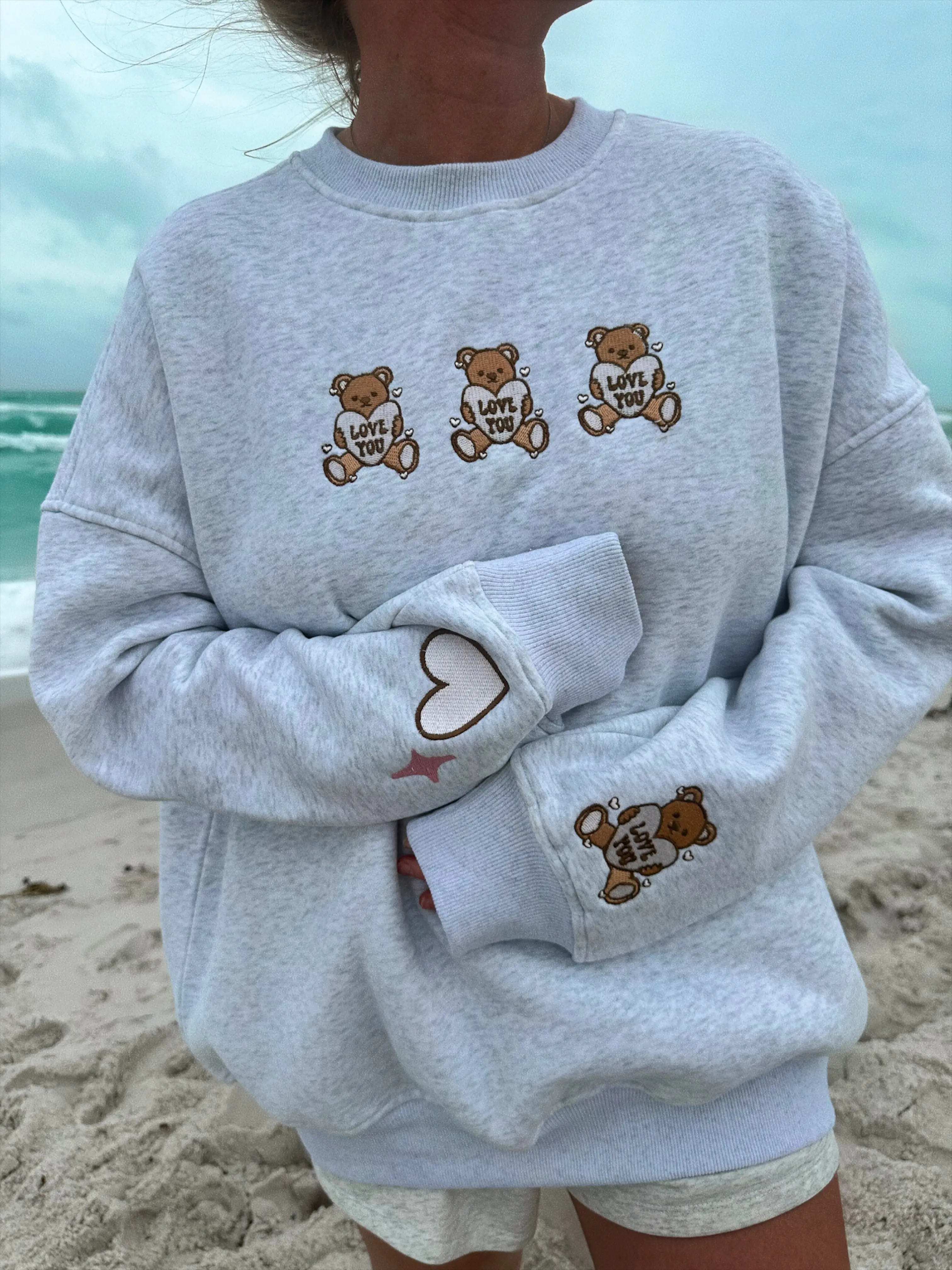 Teddy Bear Embroider Sweatshirt - Image 7