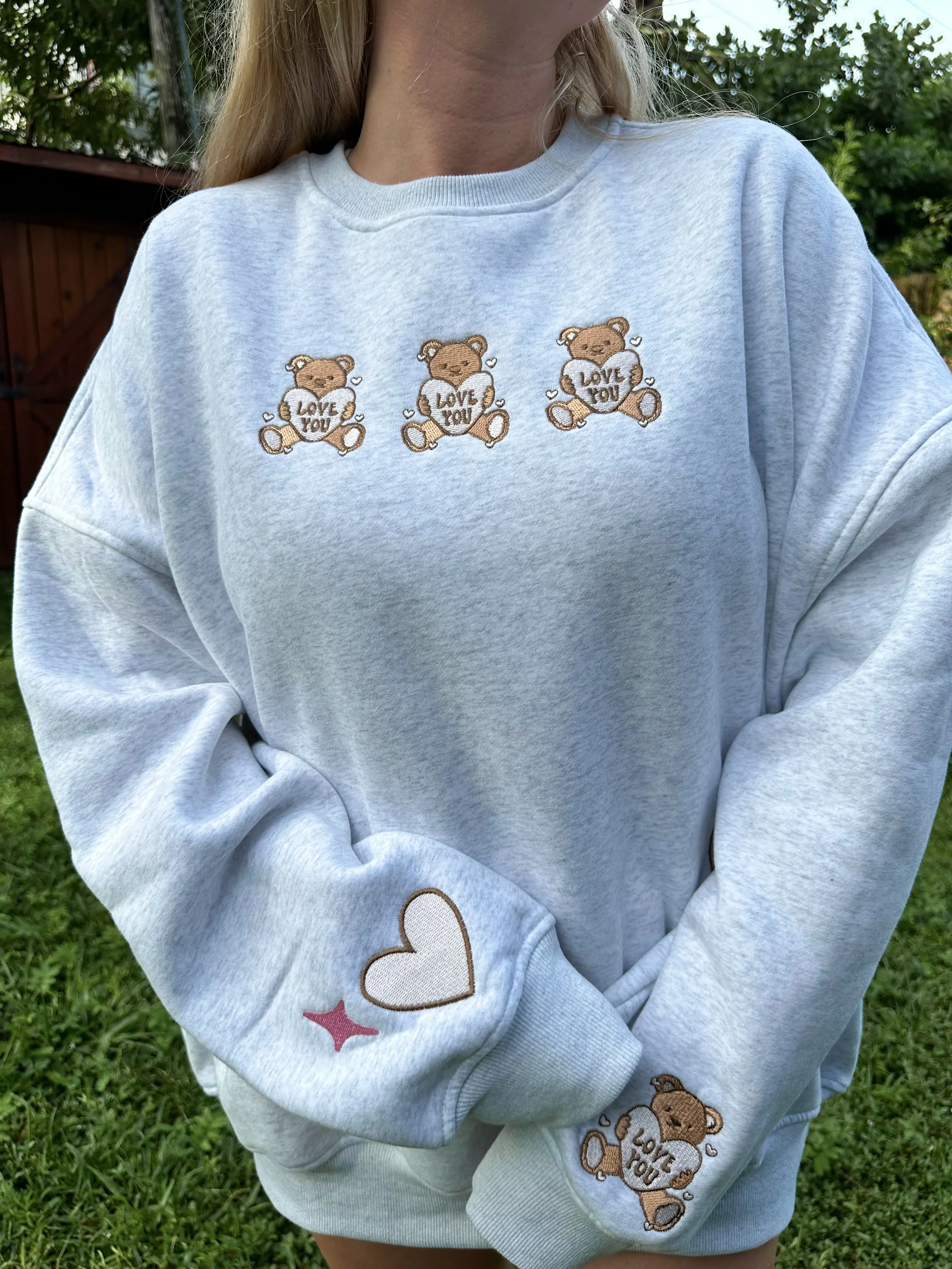 Teddy Bear Embroider Sweatshirt - Image 9