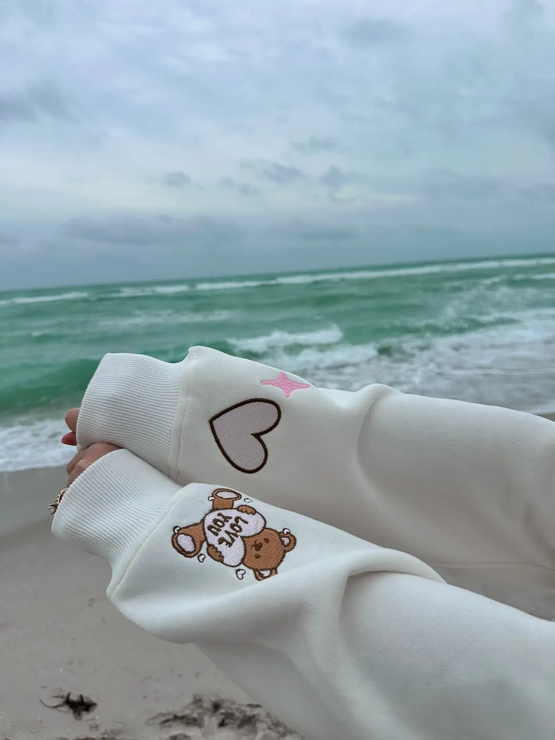 Teddy Bear Embroider Sweatshirt - Image 4