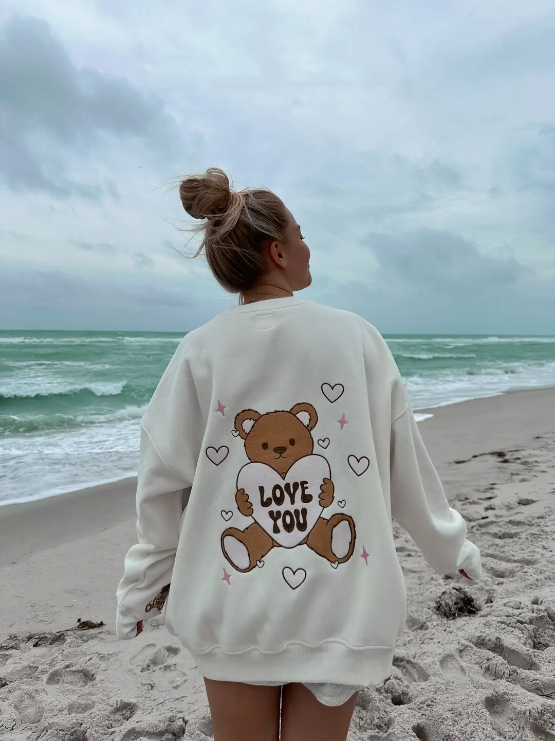 Teddy Bear Embroider Sweatshirt - Image 5