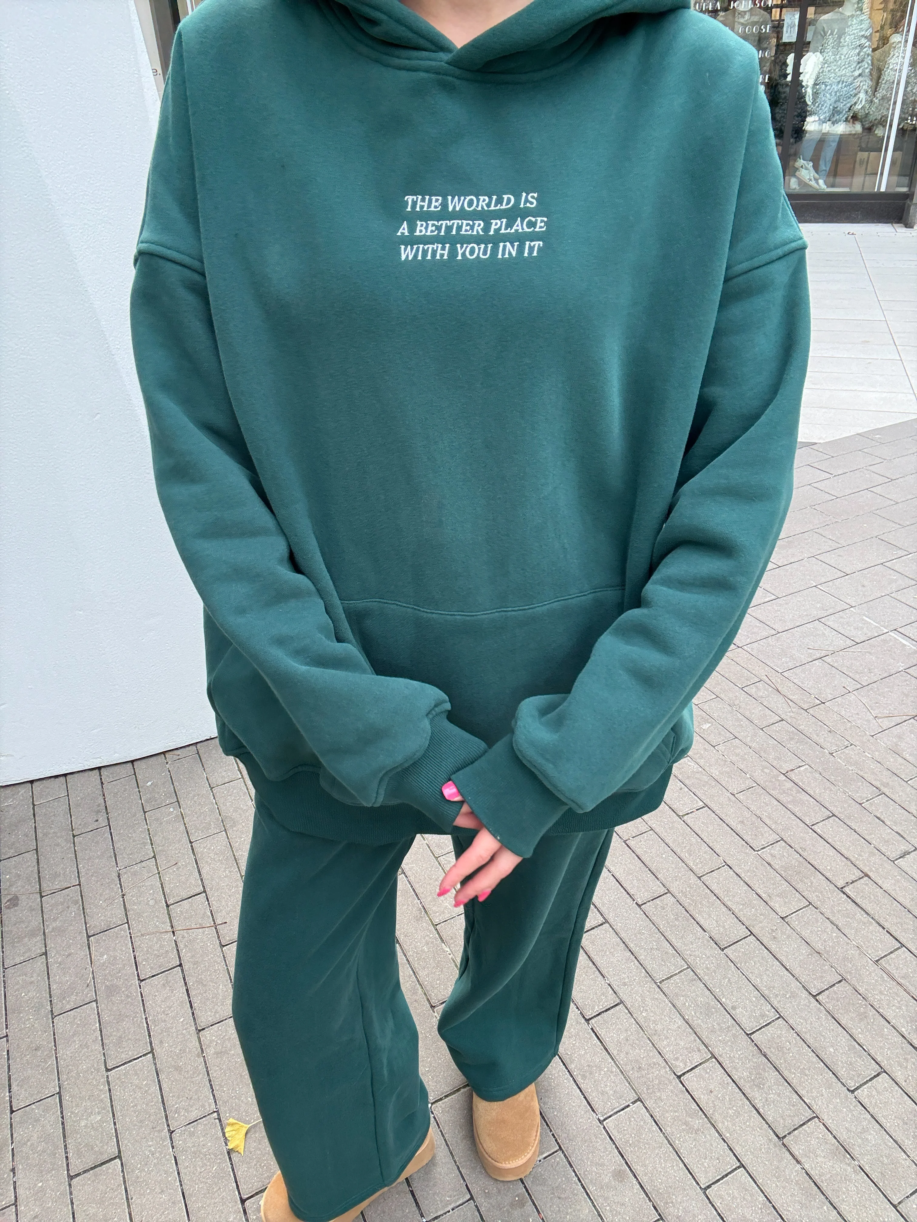 The World Is A Better Place With You In It Embroider Hoodie - Image 11