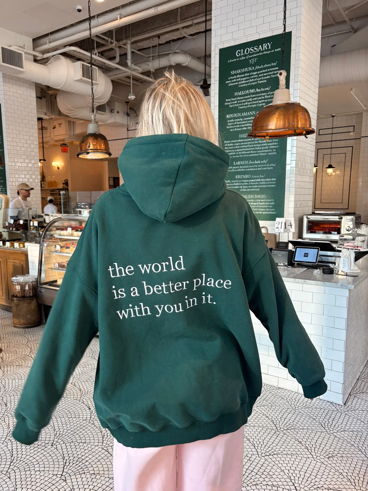 The World Is A Better Place With You In It Embroider Hoodie - Image 2