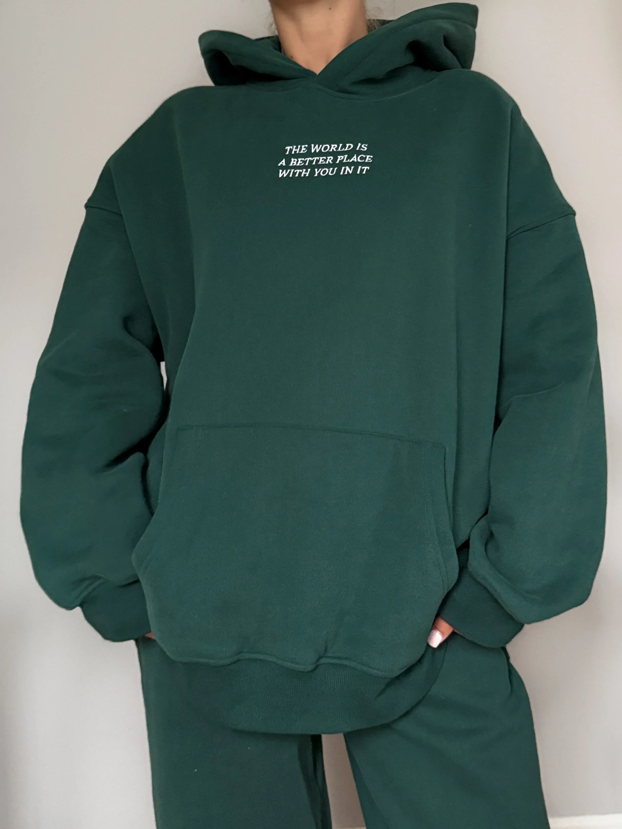 The World Is A Better Place With You In It Embroider Hoodie - Image 7
