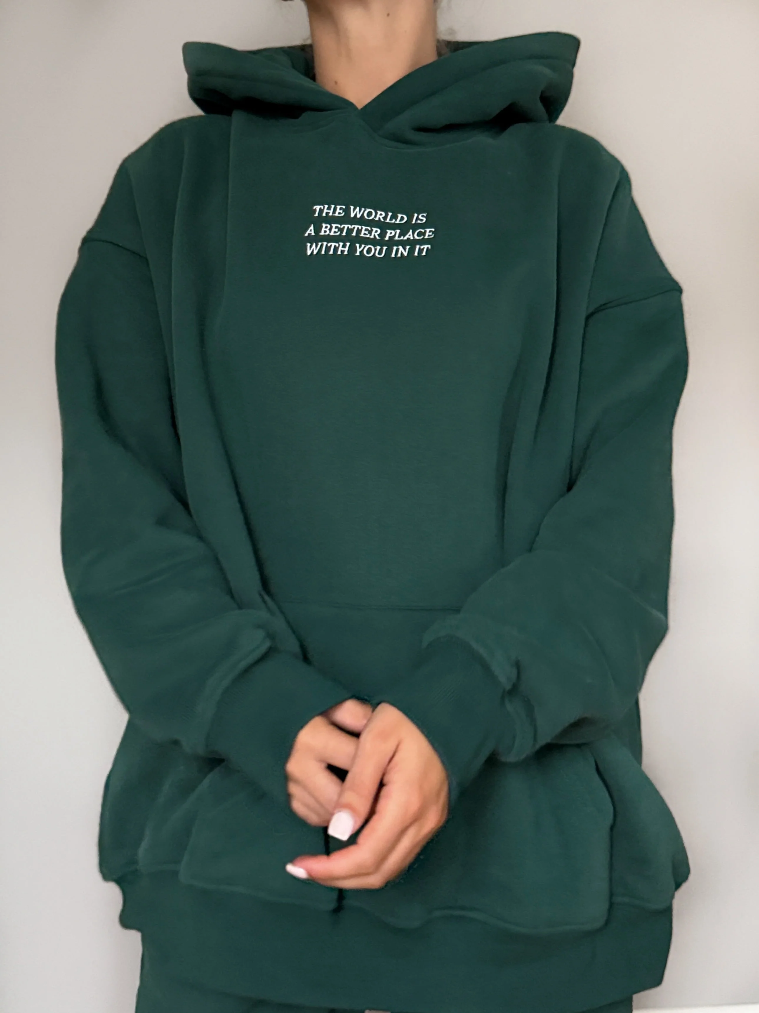 The World Is A Better Place With You In It Embroider Hoodie - Image 8