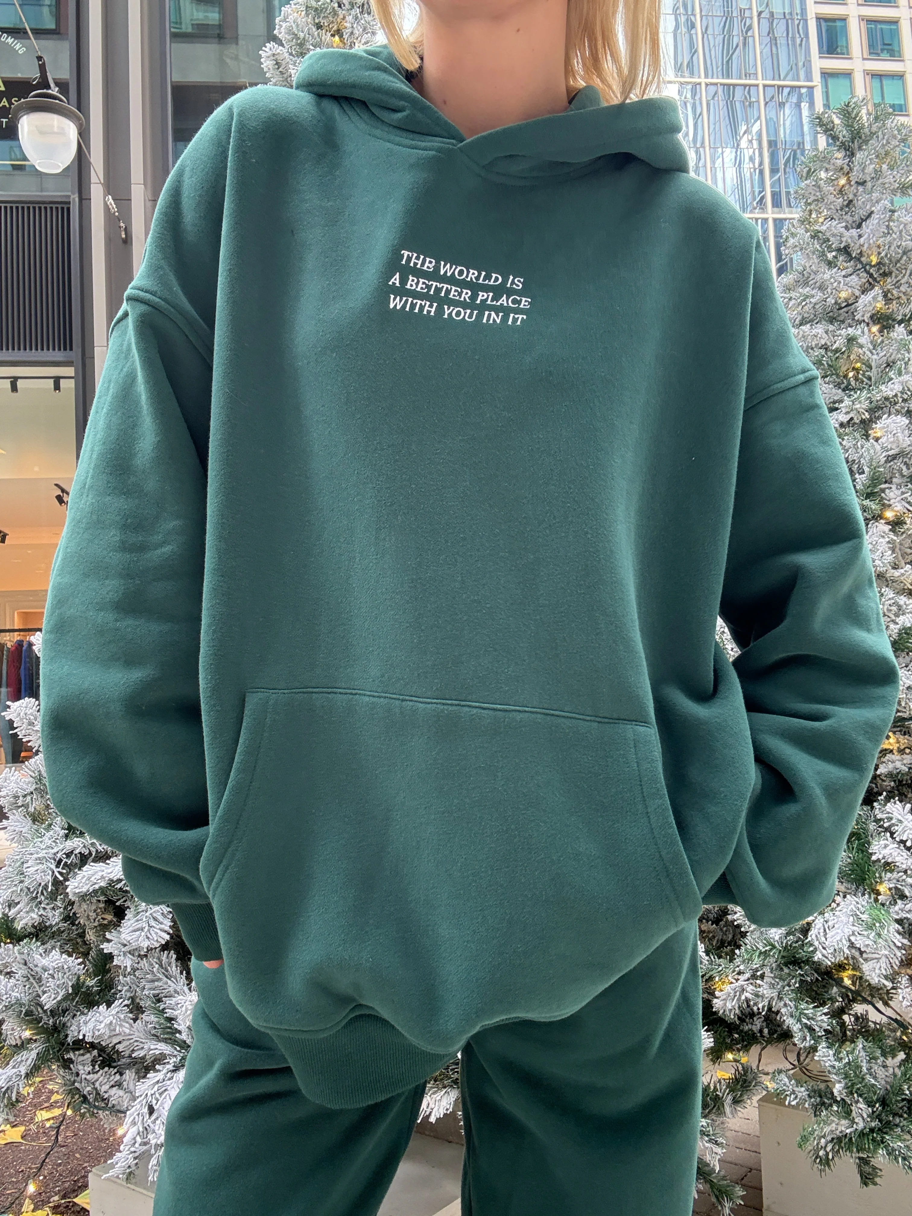 The World Is A Better Place With You In It Embroider Hoodie - Image 9