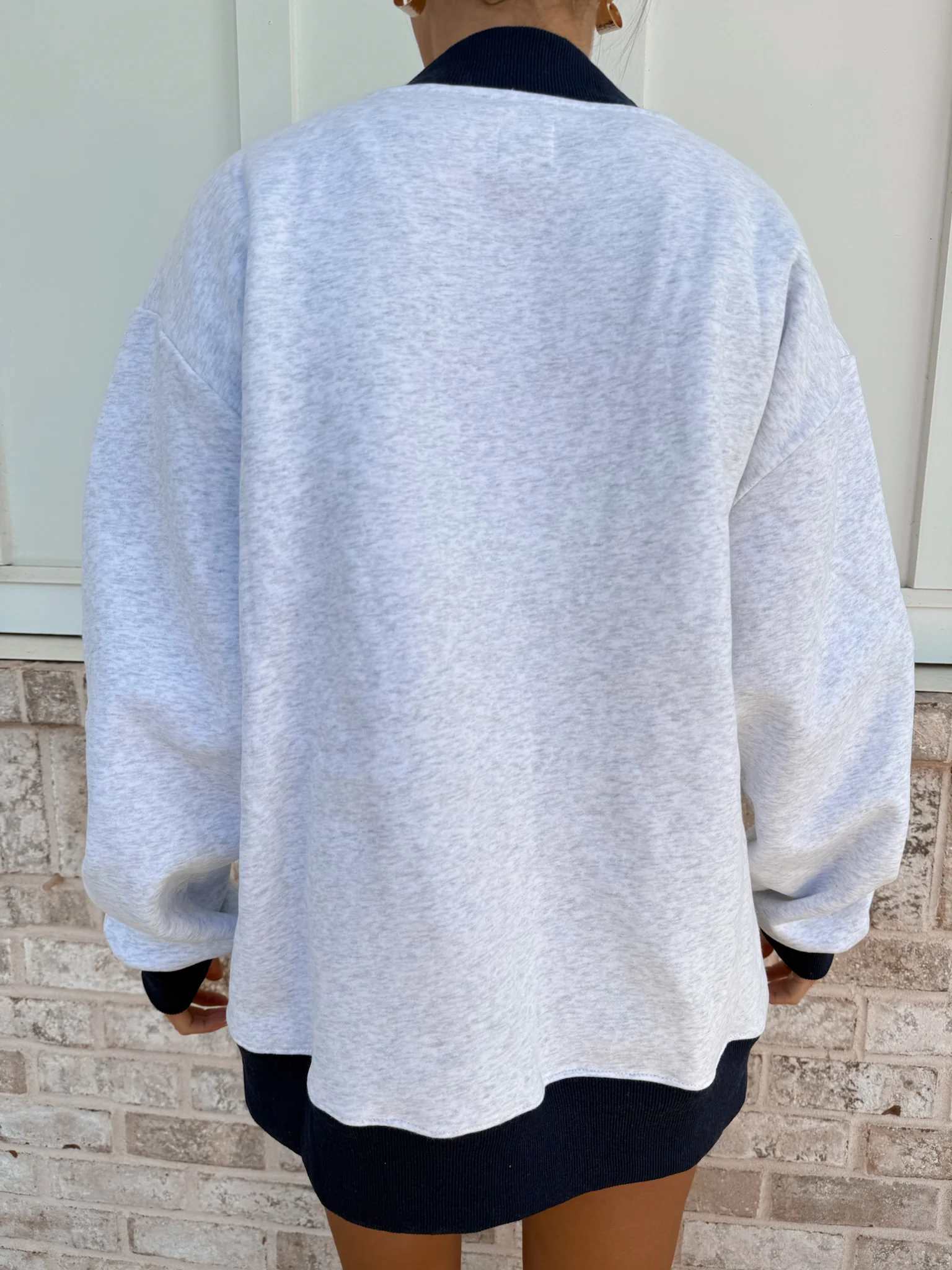 United States Flag Embroider Mockneck Sweatshirt - Image 3