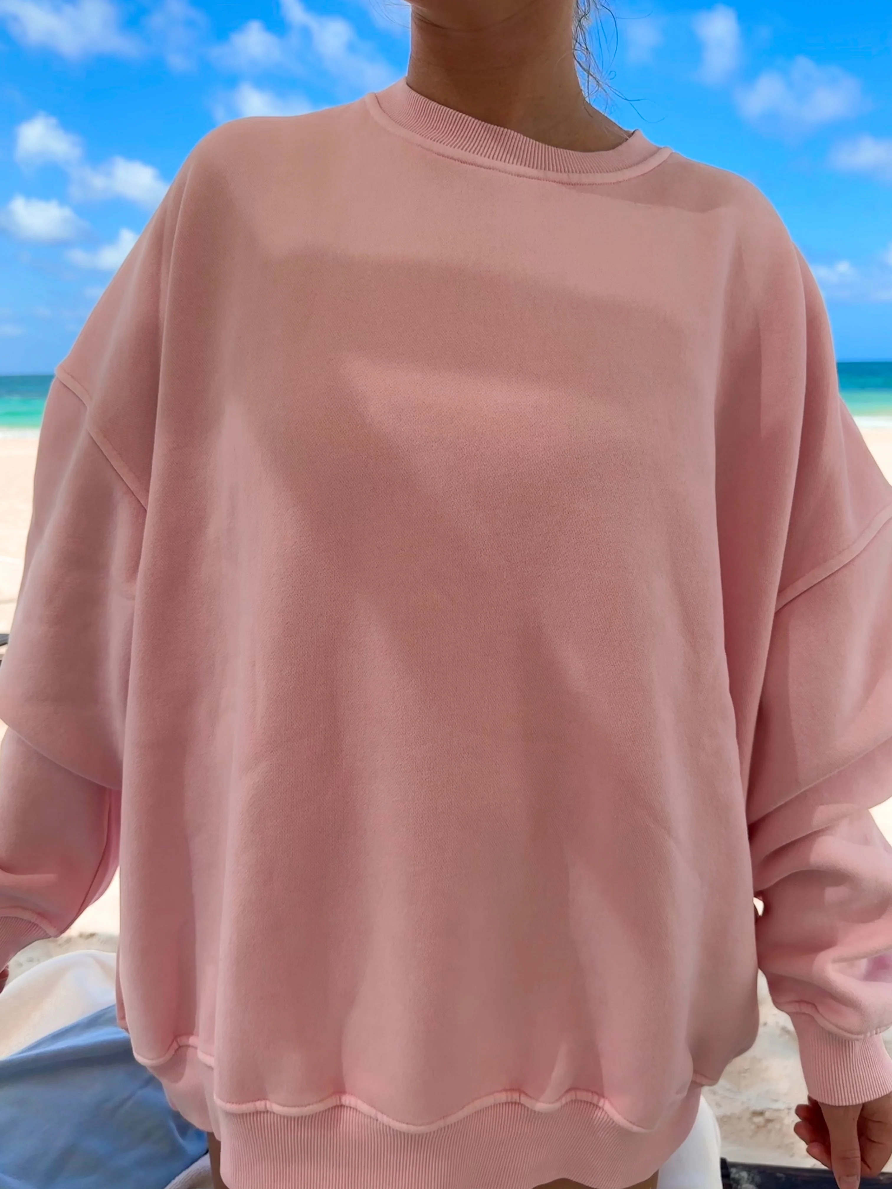 Vintage Pink Washed Basic Blank Sweatshirt - Image 5